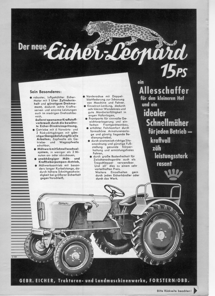 Eicher 15 ps Leopard 1959 HOME Eicher Brochures